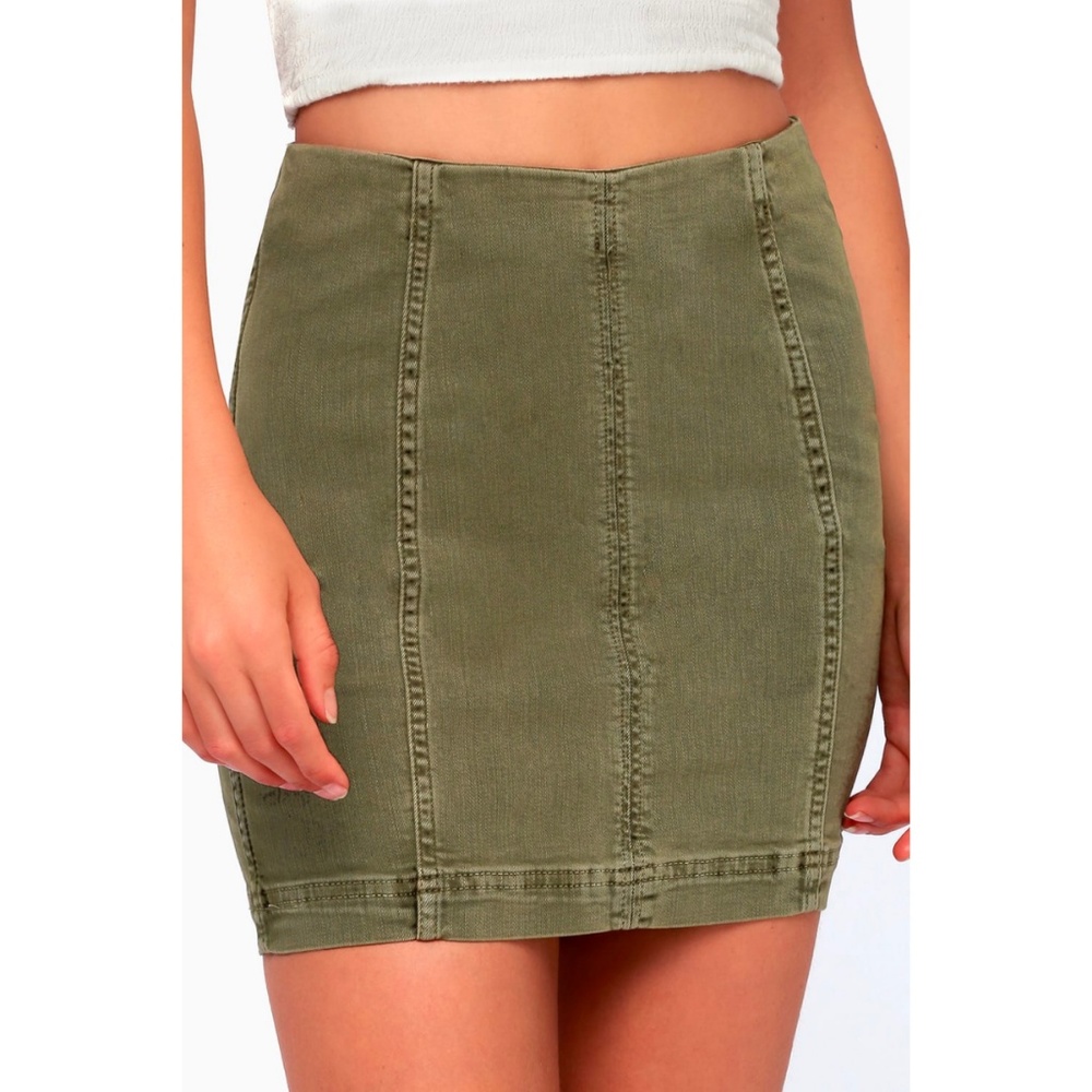 NWT Free People Modern Femme Denim Skirt